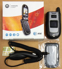 Motorola Tundra VA76r Black and Gray ATT Very Rare Flip Phone Boxed G3D