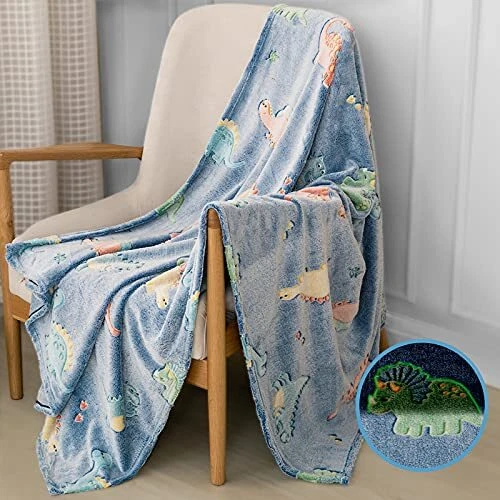 Glow in The Dark Dinosaur Blanket 50