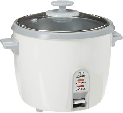Zojirushi NHS-10 6 Cup Rice Cooker Steamer Warmer White Stainless
