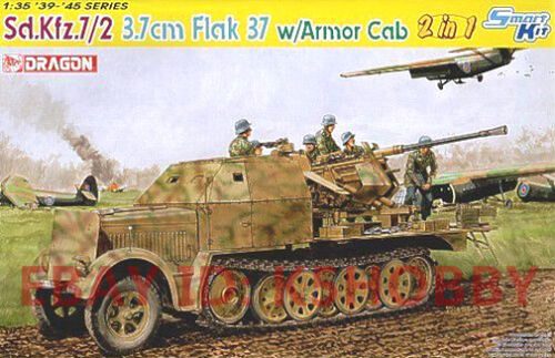 Dragon 1/35 6542 Sd.Kfz.7/2 3.7cm Flak 37 w/Armor Cab Smart Kit 