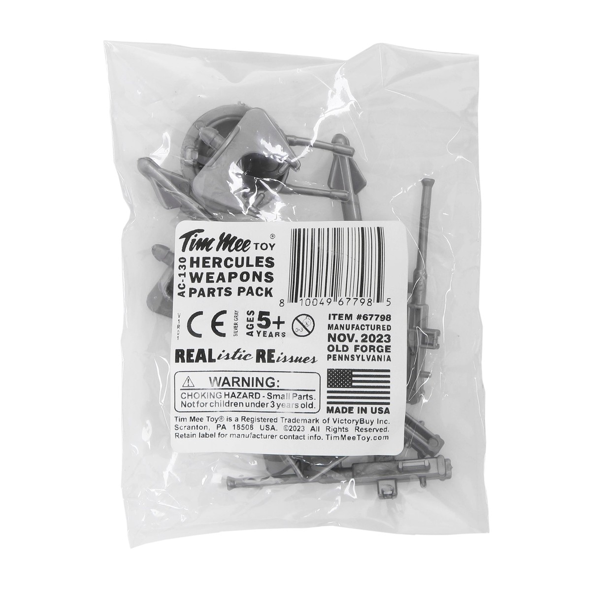 TimMee Processed Plastic C130 Silver Replacement Weapons Tim Mee