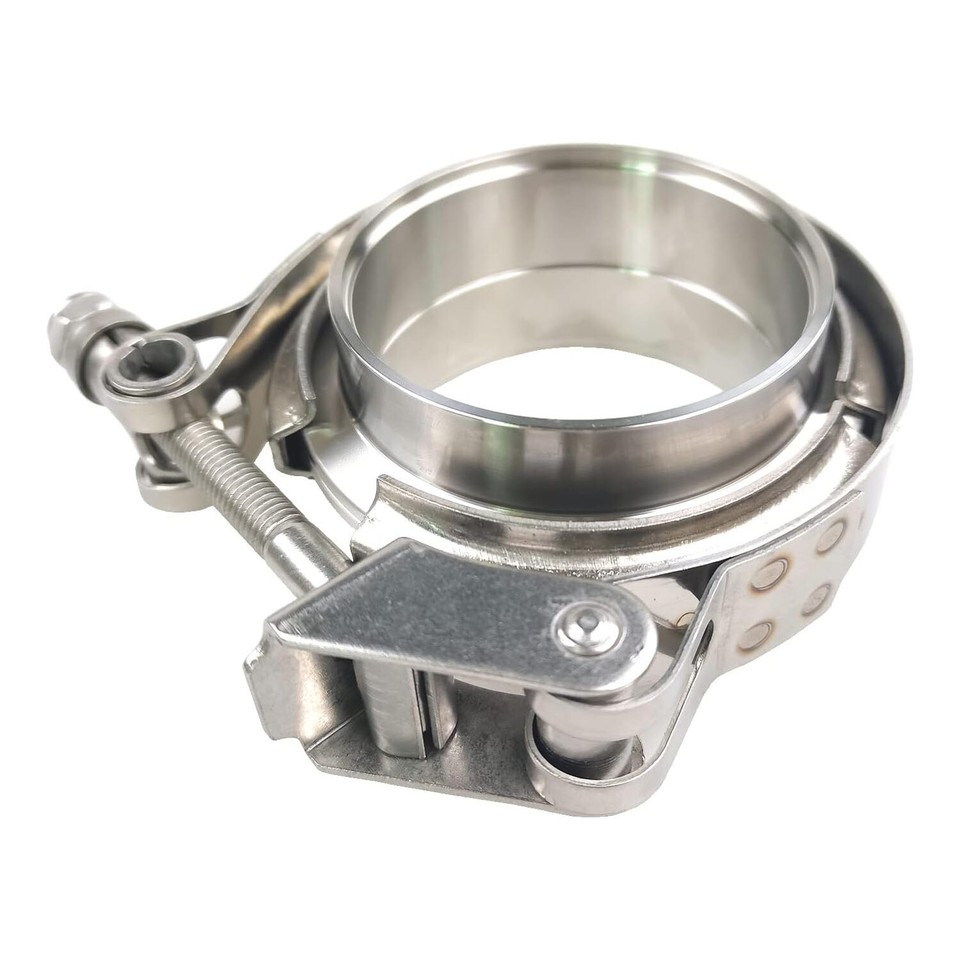 2.5 Inch V-Band Clamp Kit With Male/Female Flanges – 304 Stainless Steel, Turbo Exhaust 2PCS
