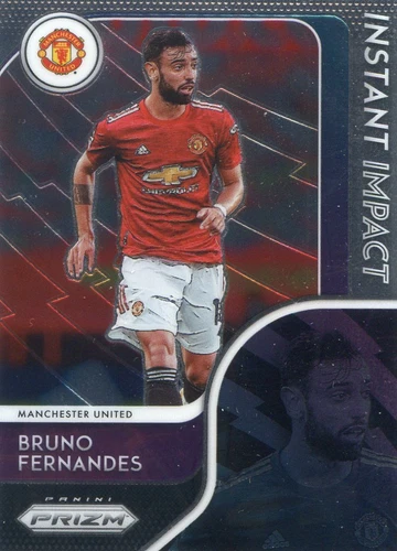2020-21 PANINI PRIZM INSERT INSTANT IMPACT BRUNO FERNANDES #1 MANCHESTER UNITED