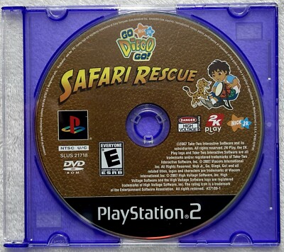 Go, Diego, Go Safari Rescue (Sony PS2, 2008), Tested, Disc Only w/ Free Shipping