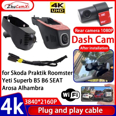 Dash Cam Camera for Skoda Praktik Roomster Yeti Superb B5 B6 SEAT Arosa Alhambra