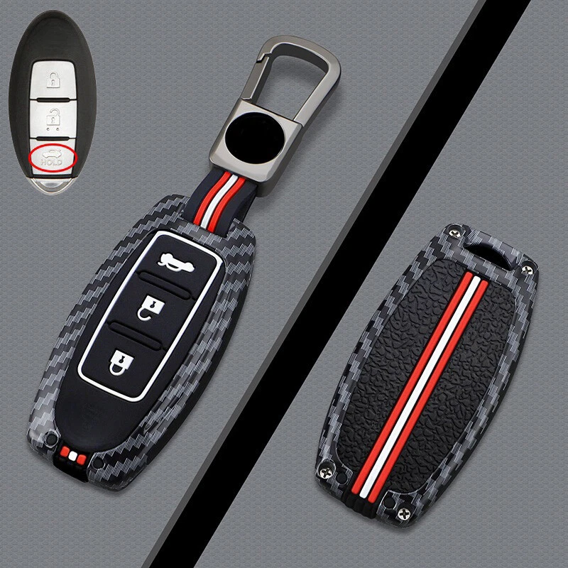 Zinc Alloy Silicone Car Key Cover Case For Nissan Pathfinder X-Trai Qashqai 370Z - Image 3 of 4