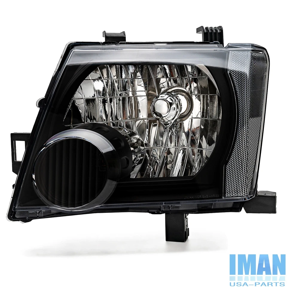 Pair Black Housing Withe Singal Halogen Headlights For Nissan Xterra 2005-2015 - Image 2 of 4
