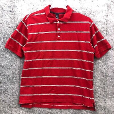 VINTAGE GAP Polo Shirt Mens Extra Large Red Short Sleeve Collared Striped  Cotton | eBay