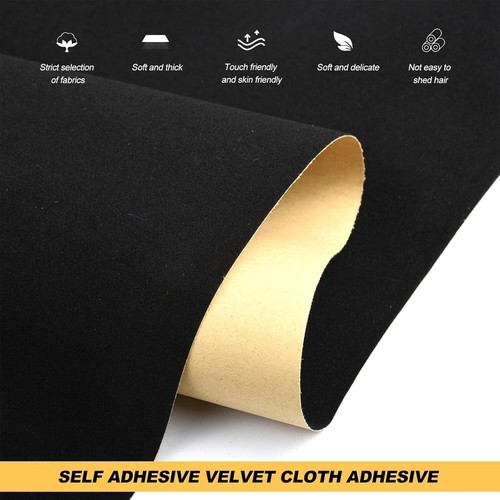 Selbstklebender Samtstoff Schwarz 10 Stück Samt Filzstoff Selbstklebend Velve... - Bild 6 von 10