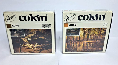 2x Cokin A045 Sepialight and A047 Gold Series A new open Box --M18