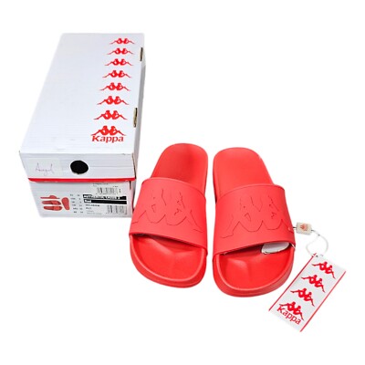 Kappa Authentic Caius 2 slides kids Unisex SZ 4 Red A1J Beach sandals
