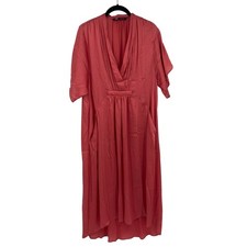 Zara Women's Pink Oversized Silky Flowy Midi Dress Size Small