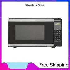 Hamilton Beach 0.9 Cu ft Countertop Microwave Oven, 900 Watts, Stainless Steel