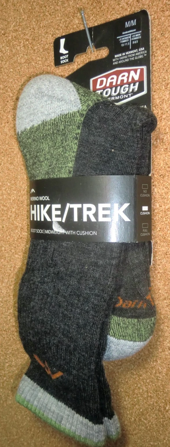DarnTough Men's Hiker Boot Midweight Hiking Socks M (8-9.5) Lime