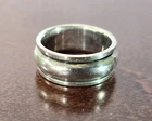 Vintage Sterling Silver Spinner Worry Band Spinning Ring - Size 8