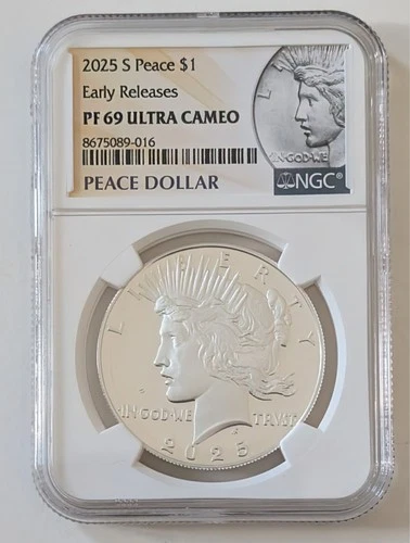 2025 S PEACE DOLLAR $1 EARLY RELEASES NGC PF69 ULTRA CAMEO SKU 8675089-016