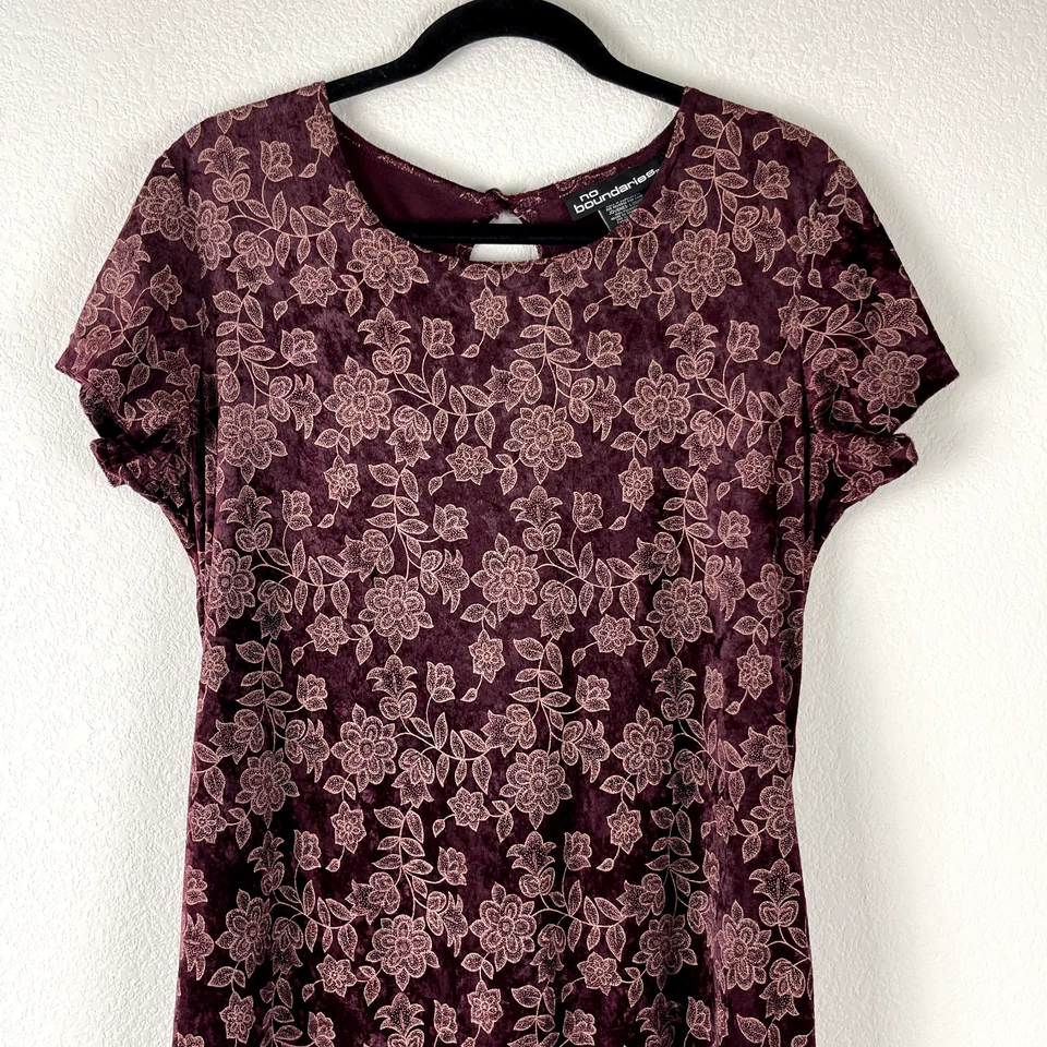 Vintage Witchy Fairy Crushed Velvet Dress Juniors Large 90s Y2K No Boundaries - Image 2 of 4