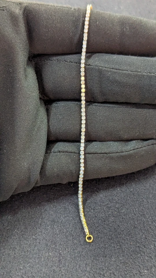 2gm 18kt Yellow Gold 1.7ct Round VS1 Lab Grown Diamond Tennis Bracelet For Women - Image 4 of 4