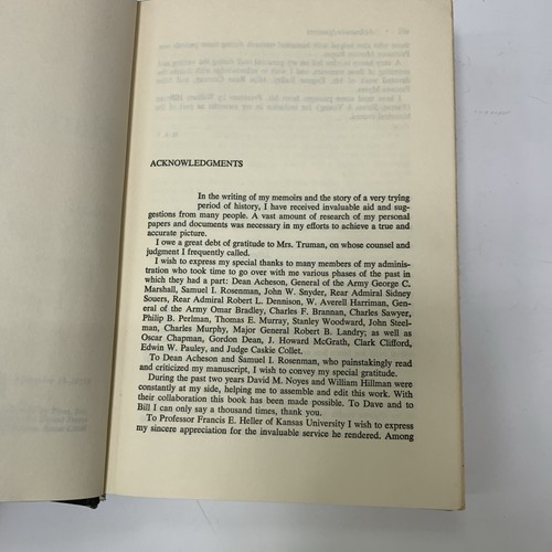 MEMOIRS BY HARRY S. TRUMAN, VOLUME ONE: YEAR OF DECISIONS 1955 1ST. ED. HC/DJ - Picture 4 of 9