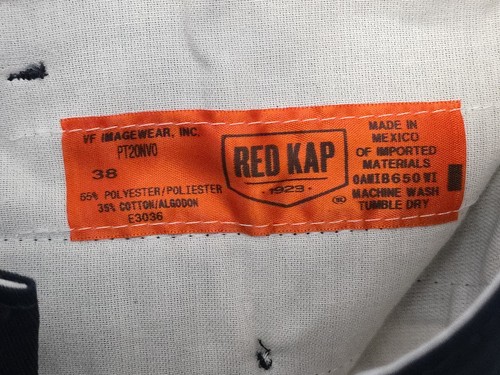 Red Kap Navy Blue Men's 38x32 Industrial Uniform Work Pants PT20NV0 - Picture 5 of 5