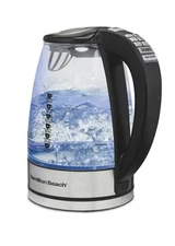 Hamilton Beach Temperature-Control Electric Glass Kettle, 1.7 Liter/ 7 Cup