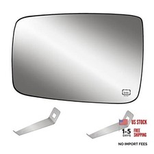 Driver Side Heated Mirror Glass Compatible with 2009-2018 Driver Left Side