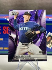 2025 Topps Chrome Black George Kirby Purple Mini Diamond Refractor /75 Mariners