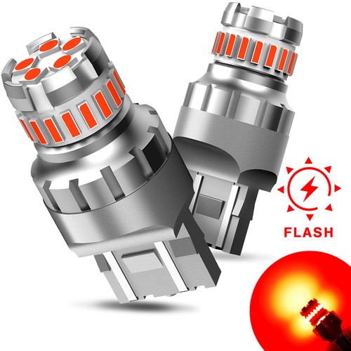 2x AUXITO CANBUS 7443 7440 W21W T20 LED INDICATOR TURN RED SIGNAL LIGHT CANBUS. - Picture 2 of 11