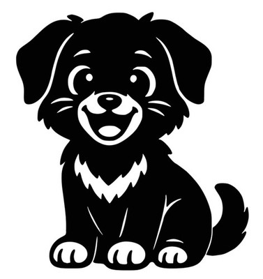 Süße Welpe Hund Aufkleber Sticker Wählen Sie Ihre Größe und Farbe