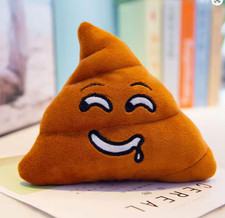 Smiling Poop Emoji Plush Toy Soft Stuffed Poo Pillow Cushion Brown 20cm