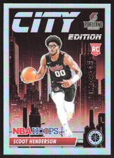 6645K 2023-24 Hoops Premium Stock #5 Scoot Henderson City Edition Silver Prizm