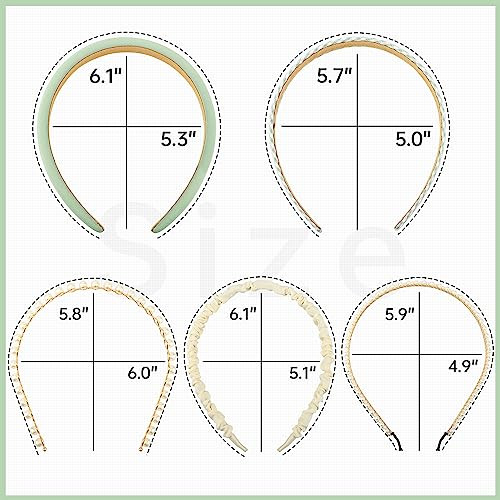 Fashion Headbands for Women Girls Headbands Set, 5pcs Pearl Headband Floral  - Bild 6 von 7