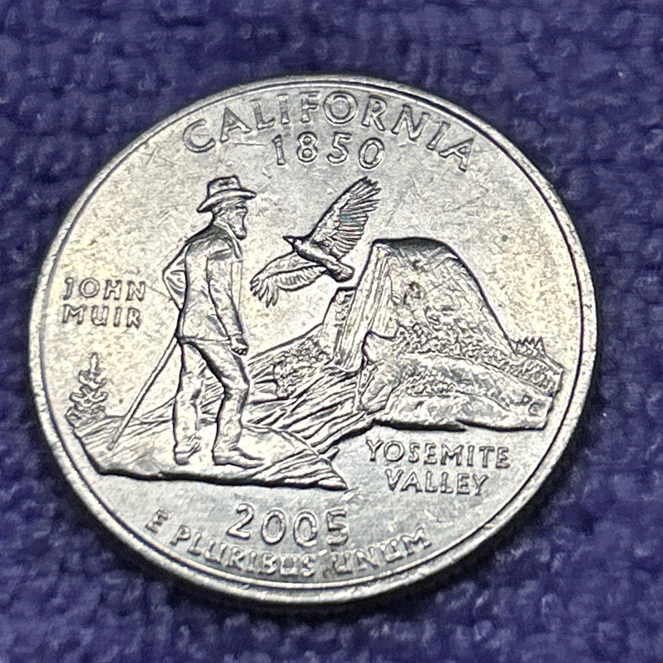 2005 D California State Quarter Error, OBVERSE Circle Gouging  - Image 2 of 4