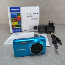 Olympus Stylus VH-520 Blue Digital Camera Boxed with 2GB SD Card 14MP 10x Zoom
