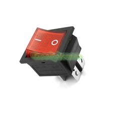 2 Pcs NEW Red Lamp 4 Pin ON/OFF 2 Position DPST Rocker Switch 16A/250V KCD4-201