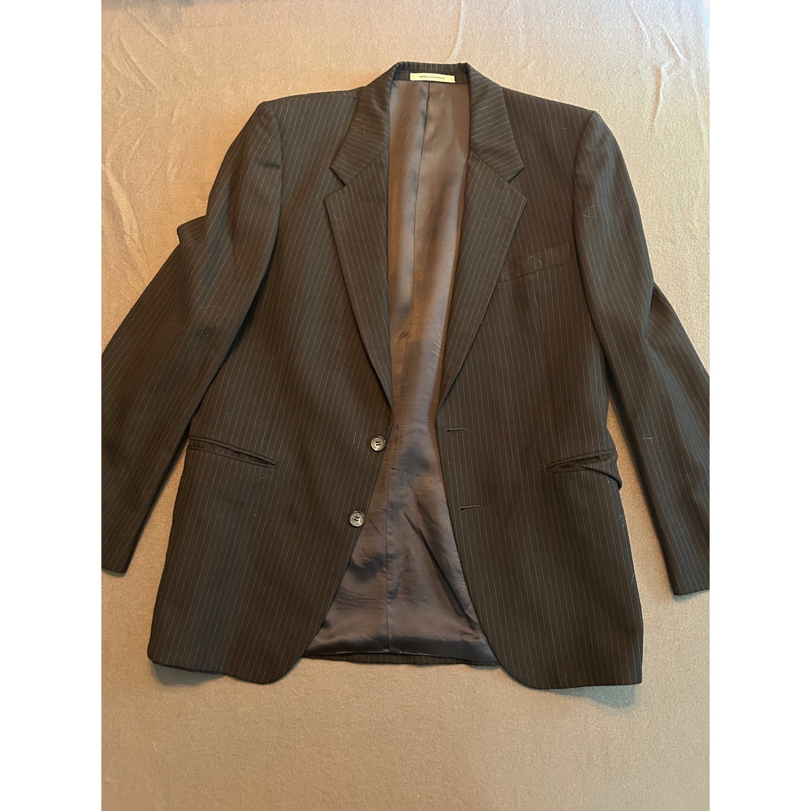 Giacca Tuta Blazer Gessato Vintage Yves Saint Laurent Italia Taglia 42L Classico