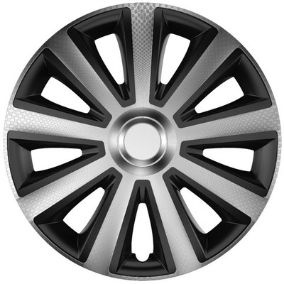 Radkappen Radzierblenden SATZ (4Stück) 16 Zoll Aviator carbon silber-schwarz Z48