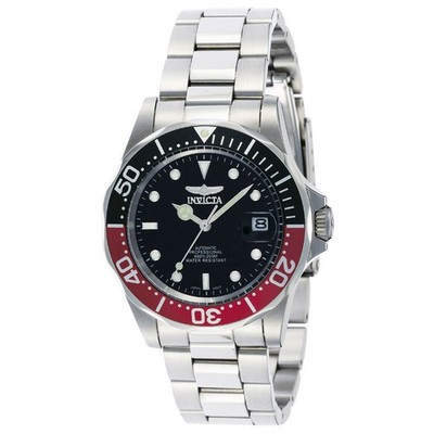 Invicta Men's Watch Pro Diver Automatic Black Dial Stainless Steel Bracelet 9403