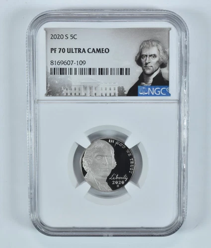 2020-S Jefferson Nickel PF70 UCAM NGC Special Label