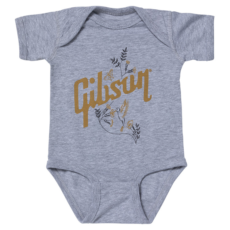 GIBSON Hummingbird Onesie (Gray) 3/6 Monate