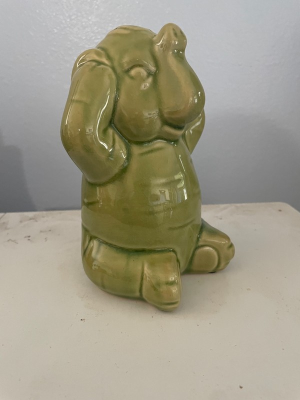 Vintage.  Whimsical  Ceramic Elephant Figurine