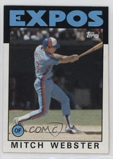 1986 Topps Mitch Webster #629 Rookie RC
