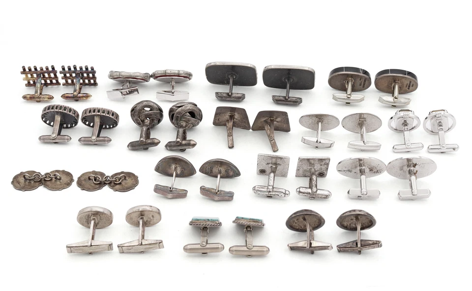16 Pairs of Assorted Sterling Silver Cufflinks - Image 2 of 4