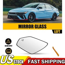 Driver Side Heated Mirror Glass w/ Blind Spot Fits For Hyundai Elantra 2021-2025