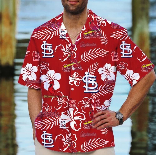 St. Louis Cardinals Retro 80s Aloha Baseball Shirt