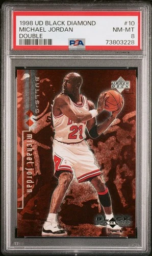 1998-99 Upper Deck Black Diamond Michael Jordan #10 Double /3000 HOF PSA 8 NM-MT
