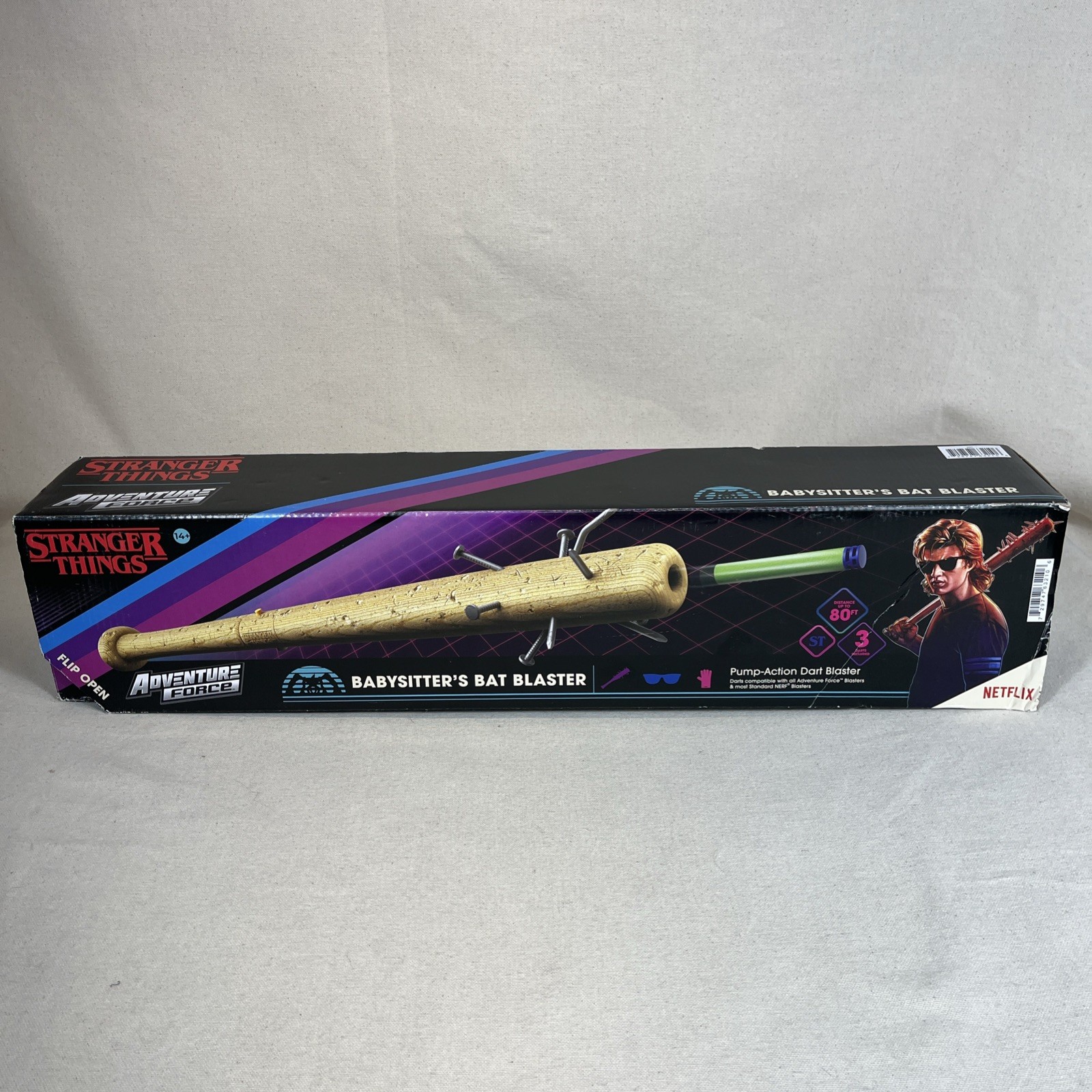 Stranger Things Babysitter’s Bat NERFlike Blaster by Adventure Force New Sealed