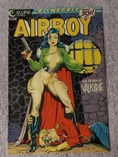 AIRBOY #5 DAVE STEVENS - ECLIPSE COMICS 1986 CHECK BACK PHOTO WRITING 