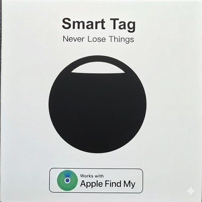 Smart Air Tag Tracker für Apple Find My iPhone - AirTag kompatibel schwarz