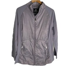 Kyodan Outdoor Full Zip Jacket Hybrid Lavender Womens XL Mock Neck Zip Pkts